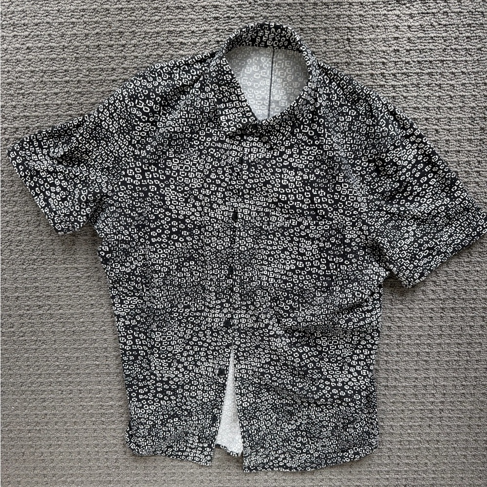 lululemon athletica Black and White Casual Button Down Shirt
